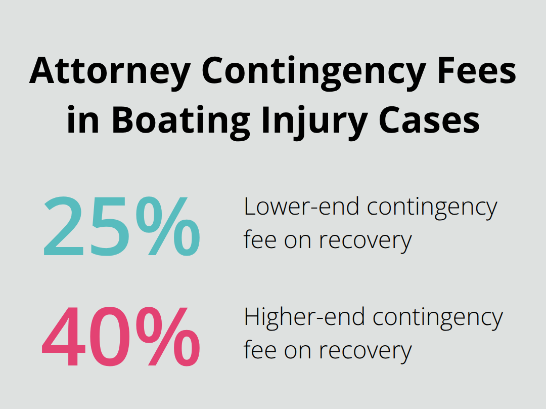 Chart showing typical contingency fee range for personal injury cases. - Boat owners liability coverage