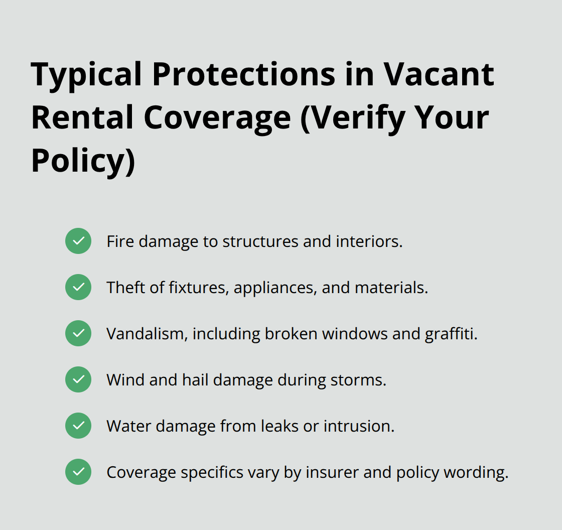 Common perils covered while a Washington rental sits vacant