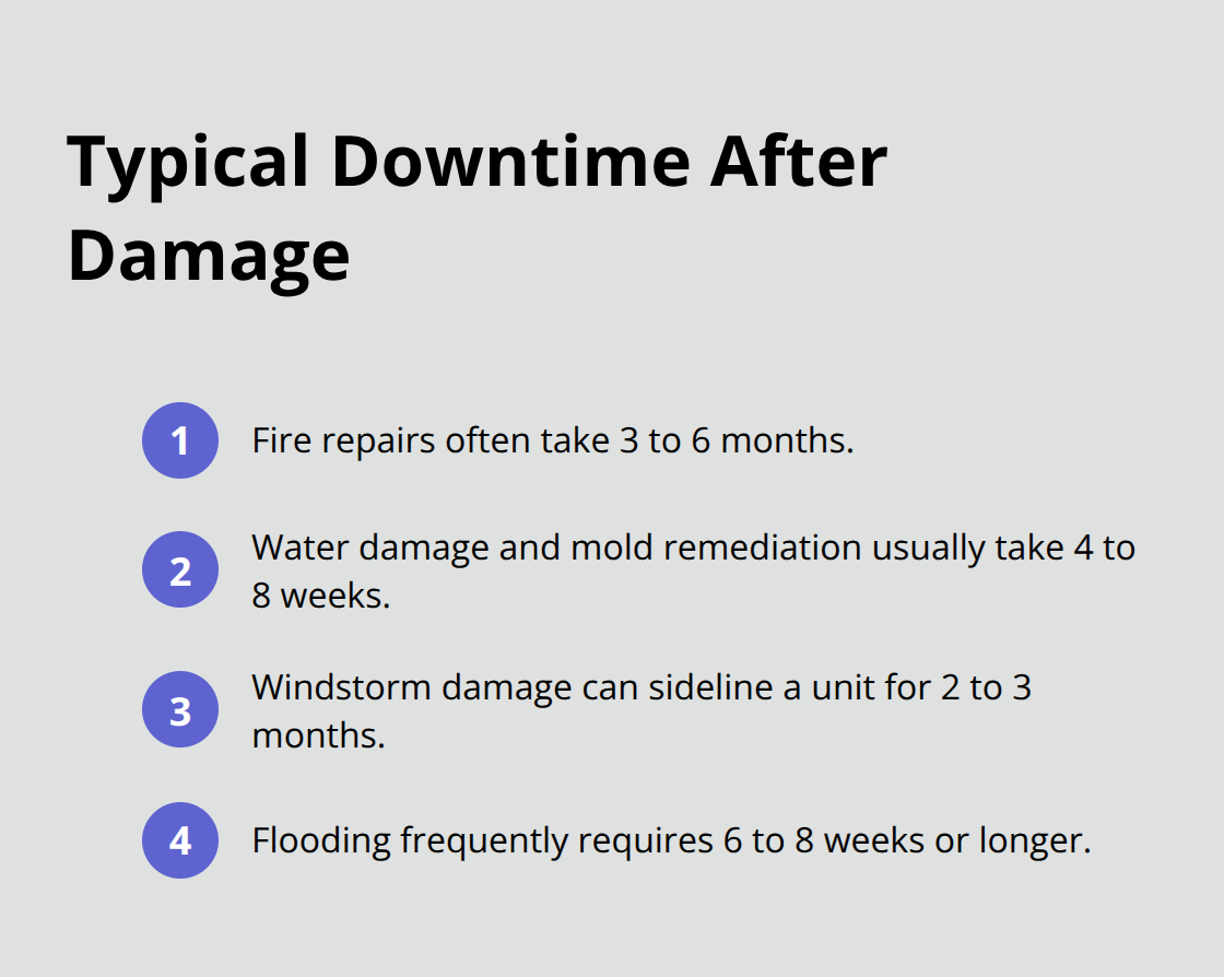 Typical repair timelines that drive rent loss for Puget Sound rental properties.